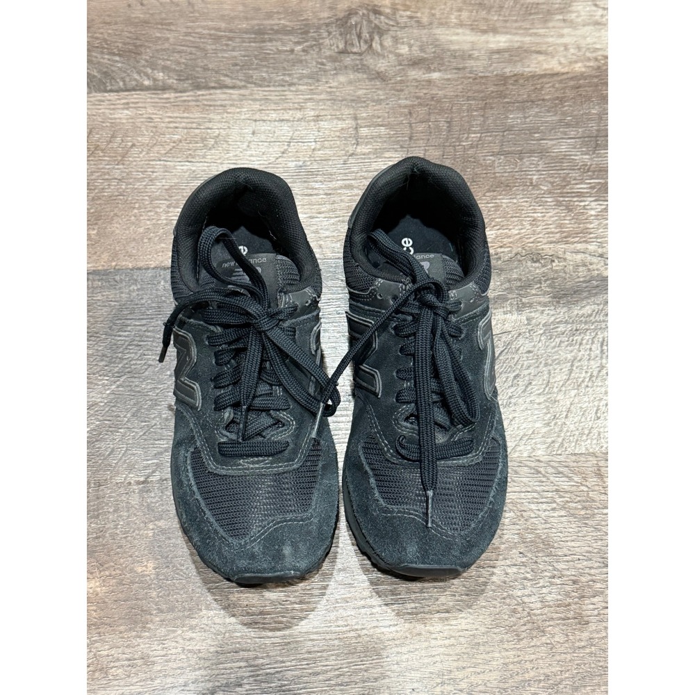 New‎ Balance 574 Classic Triple Black Suede Mesh Sneakers WL574EB